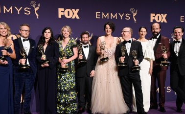 Algunos de los ganadores de los Emmy. AFP