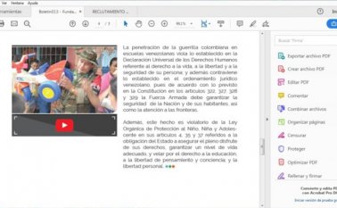 Comunicado de FundaRedes publicado este lunes, 23 de septiembre de 2019, en el que denuncian presencia del Eln en escuelas venezolanas.
El Colombiano