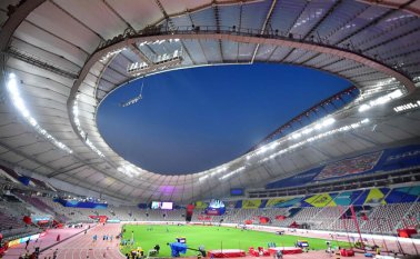El estadio Khalifa uno de los que se usarán en el Mundial, tendrá un sistema de refrigeración para contrarrestar las altas temperaturas que se están registrando en Doha. AFP