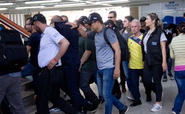 Las audiencias de legalización de captura, imputación de cargos y medida de aseguramiento, se desarrollaron en el Palacio de Justicia, en Cúcuta. Por ahora, se espera la decisión del juez para conocer si los detenidos serán enviados a prisión. Policía