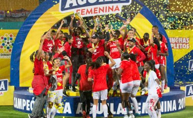 Luego de la Liga Femenina 2019, América de Cali (foto), Atlético Huila y Medellín se concentran en su participación en la Copa Libertadores 2019. Colprensa