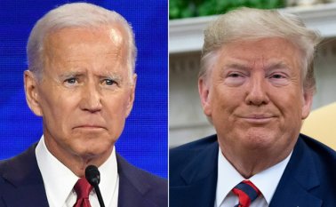 El mandatario republicano (derecha) insistió en su solicitud a Zelenski que Ucrania averigüe sobre las actividades de Biden, exvicepresidente del gobierno de Barack Obama. AFP