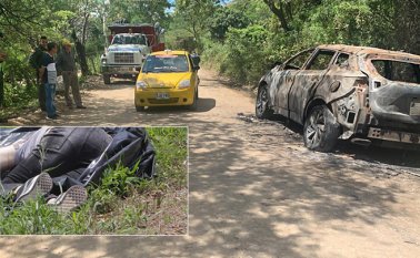 La víctima, al parecer, fue golpeada y torturada y tenía abundante sangre en su ropa. El automotor apareció quemado en la vía que lleva al corregimiento El Pórtico, zona rural de Cúcuta.
 La Opinión y cortesía