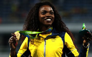 Caterine Ibargüen, la 'Atleta Femenina del año' Según IAAF, es una de las deportistas más representativas de Colombia. Ha conquistado un total de cinco medallas de oro, tres de plata, y cinco de bronce en los Juegos Sudamericanos.  Archivo Colprensa