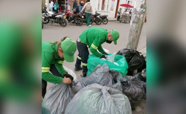 Los recuperadores organizados de Pamplona piden garantías a las autoridades del municipio para poder trabajar.
 Cortesía