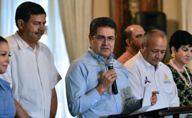 Juan Orlando Hernández ("JOH"), presidente de Honduras, denunció de inmediato un fallo "basado en testimonios de asesinos". AFP