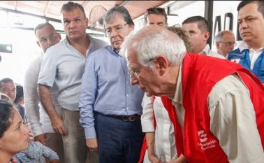 El ministro de relaciones exteriores de España, Josep Borrell, precisó que esta visita le permite conocer la realidad y exponerla ante la comunidad internacional, especialmente, frente a la Unión Europea. Cortesía