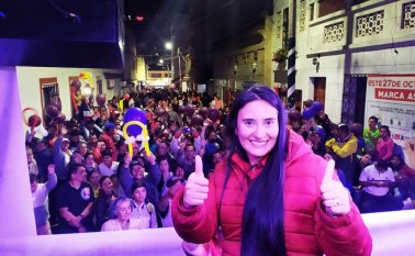 La aspirante del partido Liberal Andrea Carolina Araque Chacón fue víctima de un ataque cuando se dirigía a la vereda El Alizal. Pese a ello, manifestó que seguirá en la contienda electoral. Tomada de Facebook
