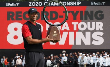 Woods ganó con tres golpes de ventaja sobre el japonés Hideki Matsuyama y 19 golpes bajo el par. AFP