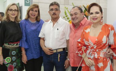 Silvia Carolina Flórez, Yolanda Rey de Colmenares, Rafael Fandiño, Carlos Alberto Carvajal y Silvia Faillace. Mario Franco/La Opinión