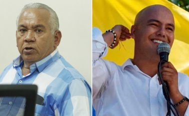 Al parecer, el alcalde Héctor Orlando Padilla (izquierda) ‘pagaba los favores’ políticos a Daniel Ricardo García, electo el domigo, con recursos del municipio. Colprensa