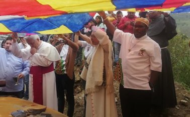 Movilización de la Iglesia católica en favor de la paz en Cauca. Colprensa