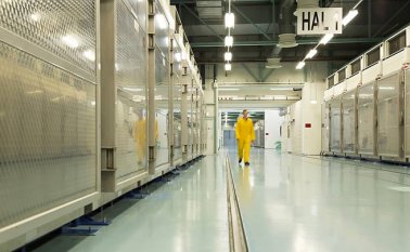 Interior de la Planta Central de Conversión de Uranio Fordo.
AFP