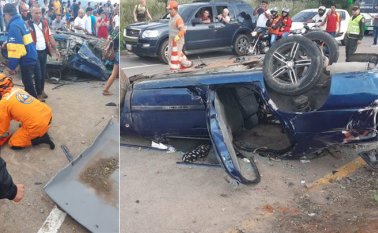 Al lugar llegaron rápidamente paramédicos y organismo de socorro, quienes trasladaron a las víctimas a centros asistenciales.  Tomada de Twitter