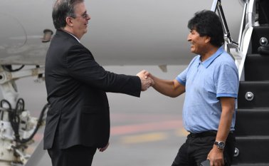 Morales aterrizó en el aeropuerto internacional Benito Juárez de México DF. AFP