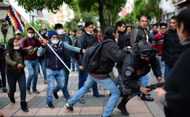 Las tensiones volvieron a estallar con violentos enfrentamientos. AFP