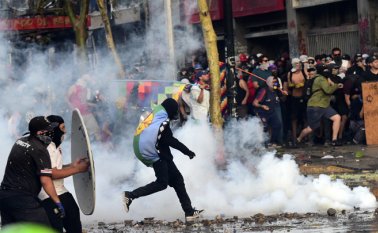 Chile completa casi un mes de protestas. AFP