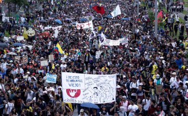 El jueves, Colombia se movilizó para manifestar su rechazo en contra de varias políticas del gobierno de Iván Duque y exigir mejores condiciones para los ciudadanos. Colprensa y Archivo