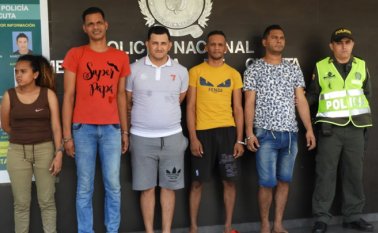 Anthonela Nakary Jiménez, Óscar Eduardo Piñango, Jhonatan Josue Domínguez, Richard Rafael Brizuela y  Danny José García. Policía Nacional
