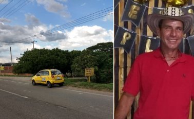 El taxi que conducía Mora Rodríguez apareció en el anillo vial, cerca del puente García Herreros.
Cortesía