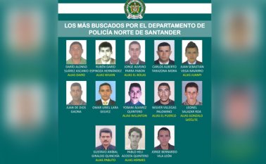 Hay dos de alto valor y por quienes hay una recompensa de hasta 500 millones de pesos. Se trata de Gustavo Aníbal Giraldo, alias ‘Pablito’, integrante de Comando Central (Coce) de del Eln; y José Bernardo Villa Leó, alias ‘Catire’. Policía Nacional