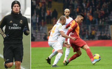 Sin prisa, así avanza la recuperación del jugador colombiano James Rodríguez. Falcao (derecha, delantero del Galatasaray todavía presenta molestias en su tendón de Aquiles. Tomada de Twitter