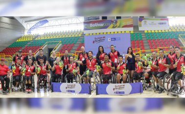 El equipo de baloncesto en silla de ruedas de Norte de Santander retuvo el título nacional que había logrado en 2015. Cortesía Juegos Nacionales