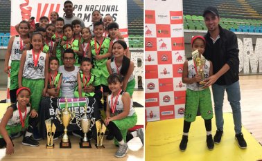 El equipo de la escuela Baqueros Basquetball alcanzó el título de la categoría Sub-11 en femenino y el subtítulo en masculino. Sara Torralba fue elegida como la mejor jugadora del torneo. Cortesía
