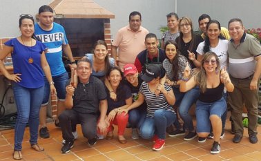 En casa de la directora administrativa de La Opinión, Julia Belén Lozada. Cortesía