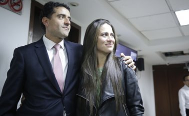 Francisco y Catalina Uribe Noguera a quienes en su momento la Fiscalía vinculó con el crimen de Yuliana Samboni perpetrado por su hermano Rafael en diciembre de 2016. Colprensa