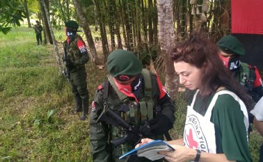 "Nos alegra que estos menores puedan reencontrarse con sus familias", señaló Mulan Giovanni, jefa adjunta de la Delegación del CICR en Colombia. Cortesía