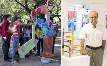 Caminantes de la frontera, proyecto artístico concebido por Luis Miguel ‘Lucho’ Brahim Martínez, que circuló por diferentes puntos del departamento. El cucuteño ofició como curador del Museo La Memoria, operado por la Secretaría de Cultura de Cúcuta. Él, diseñó un ciclo de exposiciones que se mantienen activas durante el año. Cortesía