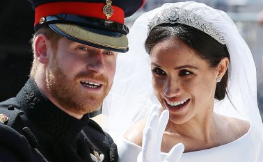 Enrique y Meghan. AFP