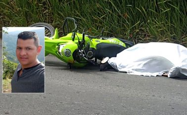 El patrullero Luis Alejandro Flórez Suárez, 34 años, falleció en el lugar del ataque. Colprensa