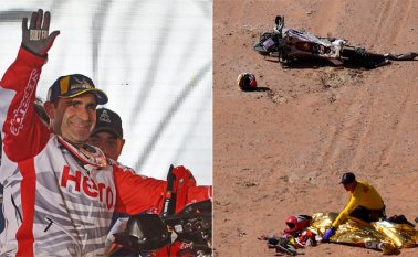 El piloto estaba inconsciente y en parada cardiorrespiratoria cuando llegó el equipo médico al lugar del accidente. AFP