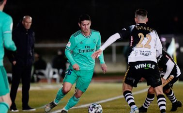 Real Madrid se llevó la victoria con goles de Gareth Bale y un doblete de Brahim Díaz. James Rodríguez fue reemplazado por Isco al minuto 79. AFP