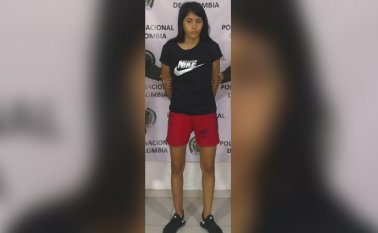 Yaneth Yeriana Hernández se hacía pasar como integrante de la banda 'La Gente del Monte'. Policía Nacional