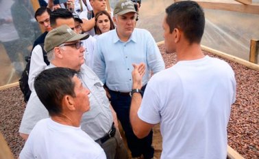 El empresario Howard Buffet visitó esta semana La Gabarra (Tibú) en compañía del presidente de Colombia, Iván Duque. Presidencia