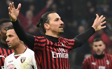 Zlatan Ibrahimovic llegó al AC Milan como agente libre tras dos temporadas en Los Angeles Galaxy de Estados Unidos. AFP