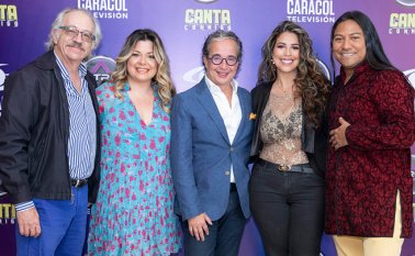 Manolo Bellón, Yanetzis Alfonzo, Miguel de Narváez, Tata Solarte y Harin El indio hacen parte del grupo de jurados de la primera etapa de A otro nivel-Canta conmigo. Cortesía
