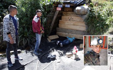 Los tres hermanos de José Javier lo buscaron ayer a gritos, en otro infructuoso esfuerzo. Sin embargo, no hallaron sino silencio en los socavones. Mario Caicedo/La Opinión y Cortesía