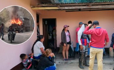 Al desplazamiento masivo en zona rural del municipio de Ábrego se suman otros actos terroristas en las carreteras que comunican a Ocaña, Ábrego, Convención, La Playa y Hacarí, donde los grupos subversivos incineraron vehículos obstaculizando el tránsito en estas zonas. Cortesía