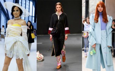 Natti Nataha lució un diseño de Carolina Herrera mientras que las otras dos modelos desfilaron creaciones de Tory Burch y de la marca francesa Longchamp.
AFP