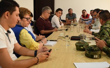 Puesto de Mando Unificado en Ocaña. Gobernador y secretarios despachan desde Ocaña. Cortesía