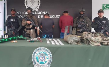 Jhon Jaime Chacón Alarcón, 'Jota', y Cristo Humberto Rojas Pérez, 'El Flaco', son señalados de ser presuntamente son cabecillas de Los Pelusos. Policía Nacional