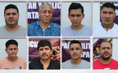 Manuel Arturo Leal Silva, Jaime Gutiérrez Ruiz, Jimmy Ronel Duque Jaimes, Jhon Alejandro Escobar Sepúlveda, Jesus Alirio Ramírez Sanabria, Arturo Alfonso Rojas Morales, Julio Cesar Audor López y Víctor Camilo Alvarado Barreto. Policía Nacional