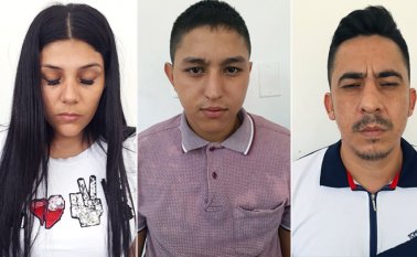 Yuri Liceth Rincón, José Alexander Jiménez y Marvin Javier Navarro.  Policía