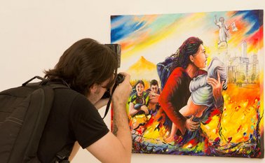 en el centro cultural Quinta Teresa de Cúcuta se dio apertura al Salón de Artes Plásticas y Visuales que organiza la Cámara de Comercio. Alfredo Estévez