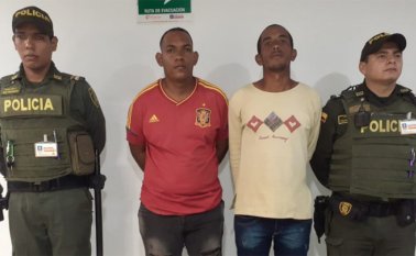 José Guillermo Torres y Henry Junior Veliz recibieron medida de aseguramiento. Policía Nacional
