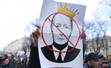 Manifestación en contra de Putin en Rusia. AFP